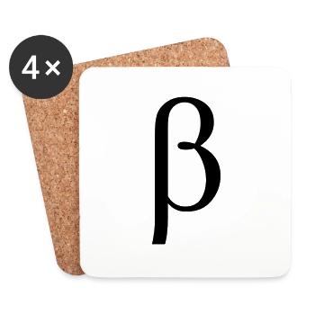 beta Greek letter - Coasters (set of 4) - white - Front