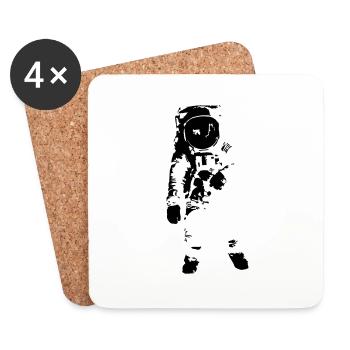 Astronaut - Space - Dessous de verre (lot de 4) - blanc - Devant