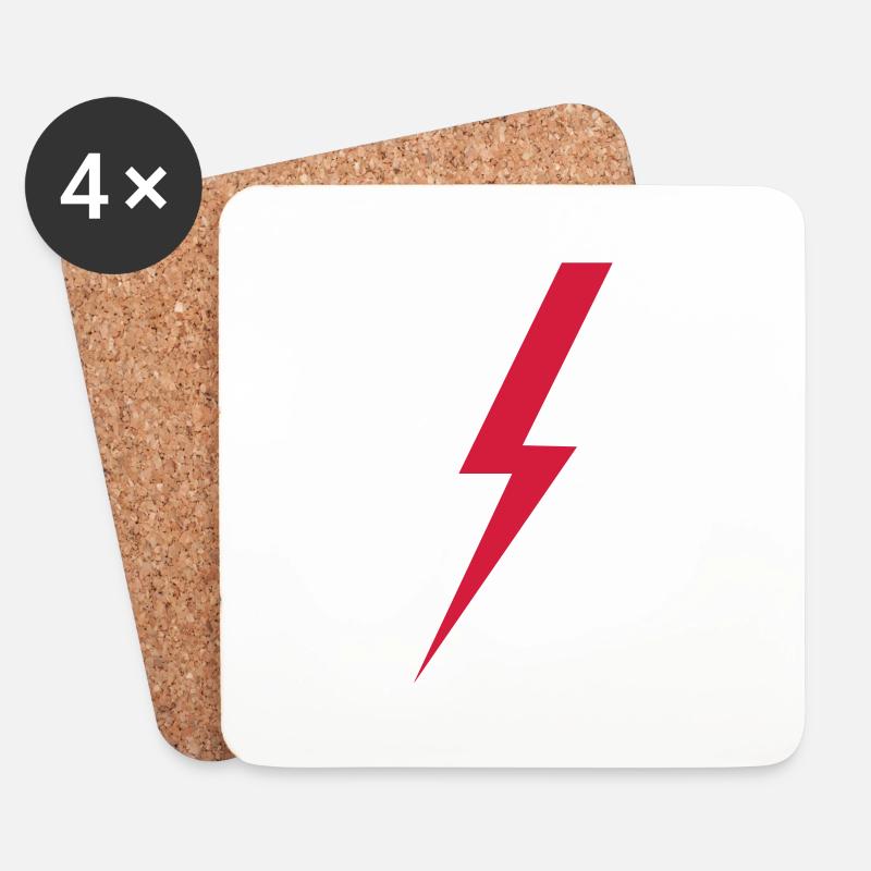 lightning - Untersetzer (4er-Set) - Weiß