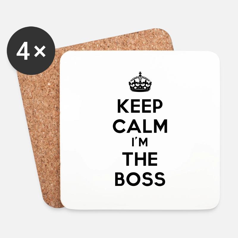 keep calm I'm the boss - Untersetzer (4er-Set) - Weiß