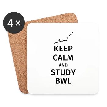 keep calm and study bwl - Untersetzer (4er-Set) - Weiß - Vorne