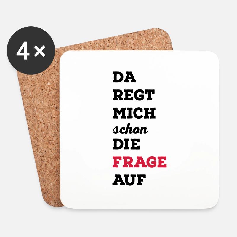 lustig - Untersetzer (4er-Set) - Weiß