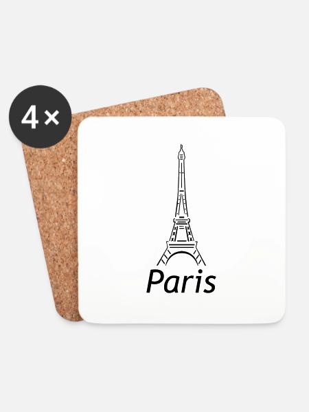 paris - Untersetzer (4er-Set) - Weiß