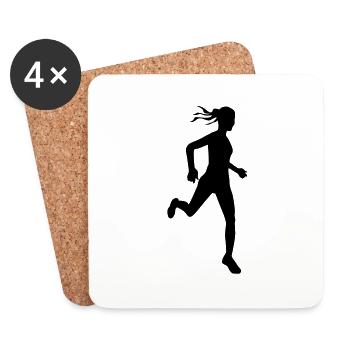 Cross country female - Dessous de verre (lot de 4) - blanc - Devant