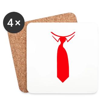 tie - Coasters (set of 4) - white - Front
