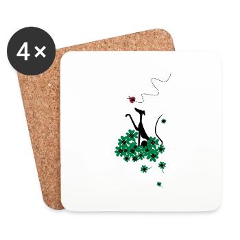 lucky charm - Coasters (set of 4) - white - Front