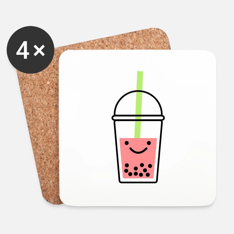 Bubble Tea - Untersetzer (4er-Set) - Weiß