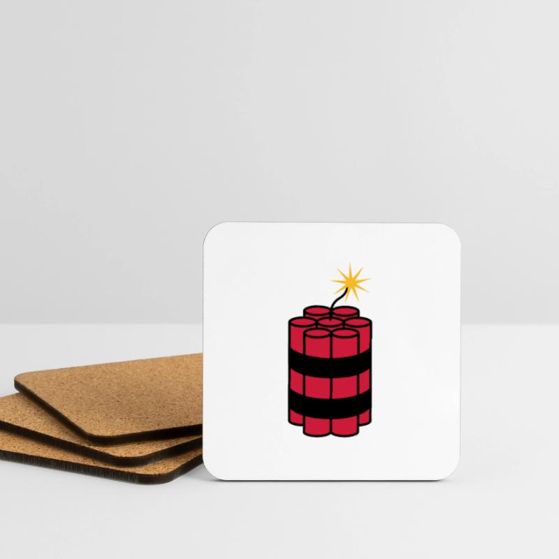 lit tnt dynamite explode explosion spre Coasters (set of 4)