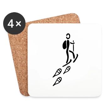 Randonnée en raquettes - Dessous de verre (lot de 4) - blanc - Devant