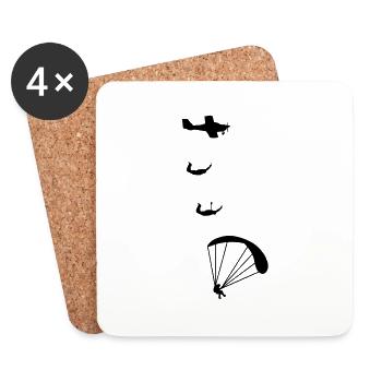 parachute - Dessous de verre (lot de 4) - blanc - Devant