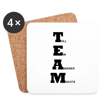 Équipe - Toll autres machts - Dessous de verre (lot de 4) - blanc - Devant