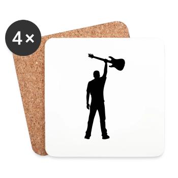 guitar power - Coasters (set of 4) - white - Front