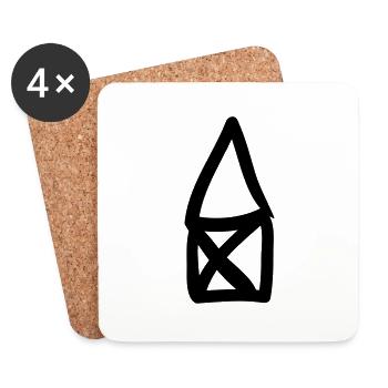 House of Nicholas - Coasters (set of 4) - white - Front