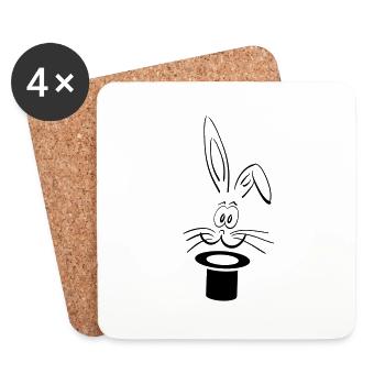 hase wizard - Coasters (set of 4) - white - Front