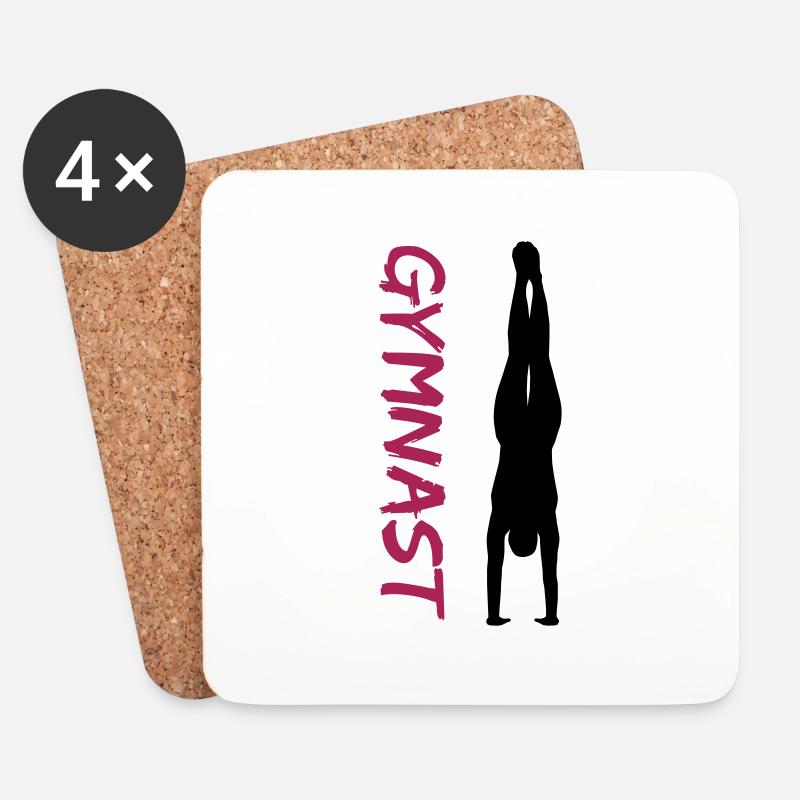 Gymnast, Turnen - Untersetzer (4er-Set) - Weiß