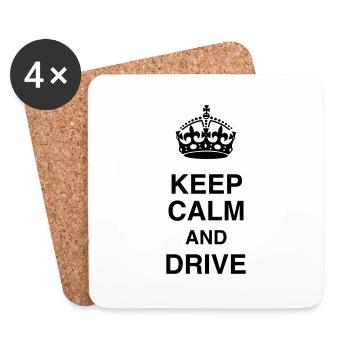 Conducteur Conduire Sport Voiture Athlète - Dessous de verre (lot de 4) - blanc - Devant