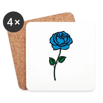 blue__rose - Untersetzer (4er-Set) - Weiß - Vorne