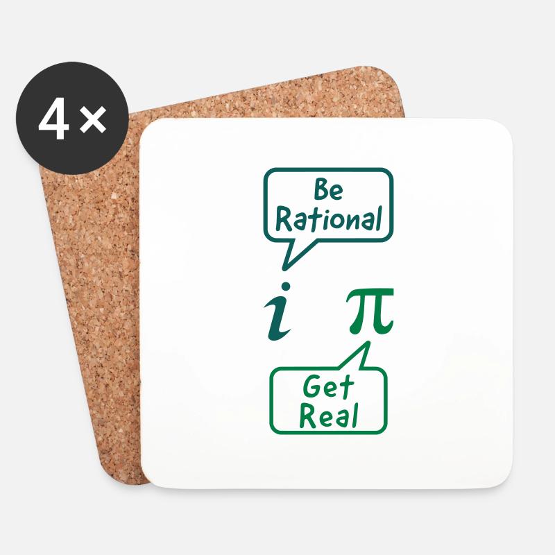 be rational, get real - Untersetzer (4er-Set) - Weiß