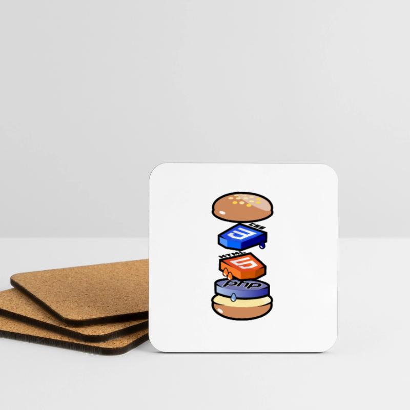 Computer programmer in Html, Css and Php Coasters (set of 4)