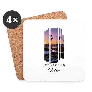 LA Vibes Venice Beach - Untersetzer (4er-Set) - Weiß - Vorne