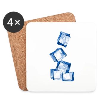 As cool as ice Eiswürfel - Untersetzer (4er-Set) - Weiß - Vorne