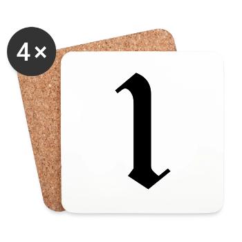 1 - Coasters (set of 4) - white - Front