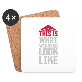What Winners Look Like - Coasters (set of 4) - white - Front