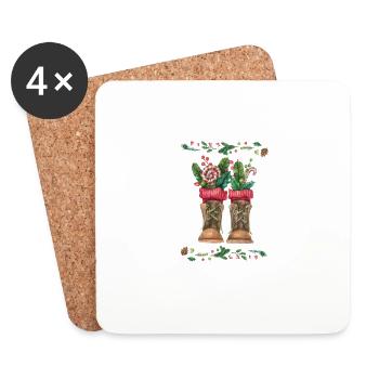 Merry Christmas Christmas Xmas - Coasters (set of 4) - white - Front