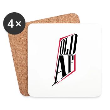 old AF Text Logo - Untersetzer (4er-Set) - Weiß - Vorne