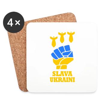 Ukraine - Untersetzer (4er-Set) - Weiß - Vorne