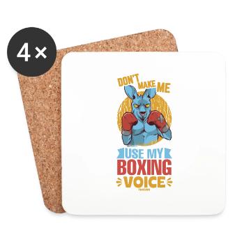 Don't Make Me Use My Boxing Voice - Untersetzer (4er-Set) - Weiß - Vorne