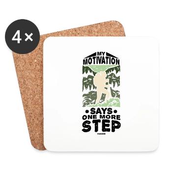 Motivation motivieren Karriere Positiv Geschenk - Untersetzer (4er-Set) - Weiß - Vorne