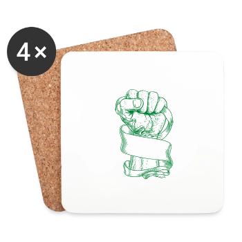 His fight is my fight - Coasters (set of 4) - white - Front