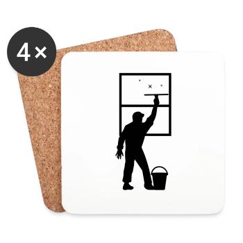 Window cleaner - Coasters (set of 4) - white - Front