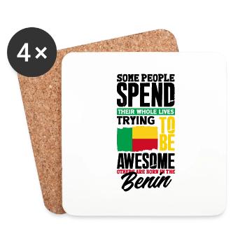 Beninese Benin Beninese Flag Quote - Coasters (set of 4) - white - Front