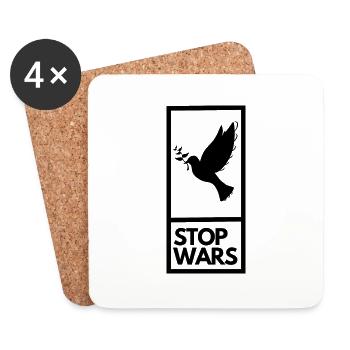 Stop Wars #3 - Coasters (set of 4) - white - Front