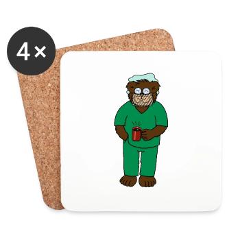 Doctor Bear from "Kojo in Hand Surgery" - Coasters (set of 4) - white - Front