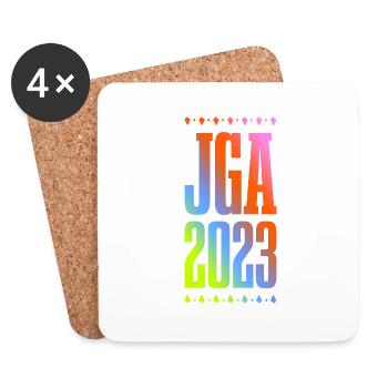 Jga 2023 Junggesellenabschied - Untersetzer (4er-Set) - Weiß - Vorne