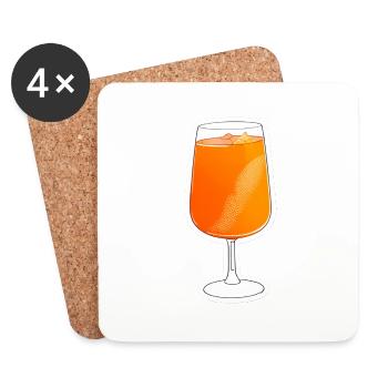 Spritz Summer Drink Cocktail - Untersetzer (4er-Set) - Weiß - Vorne