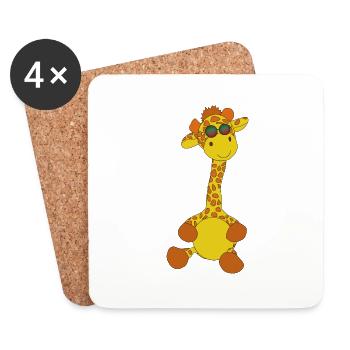 Giraffe - Untersetzer (4er-Set) - Weiß - Vorne