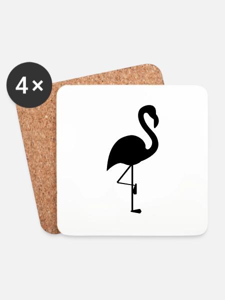 flamingo design - Untersetzer (4er-Set) - Weiß