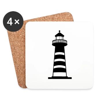 Lighthouse - Coasters (set of 4) - white - Front