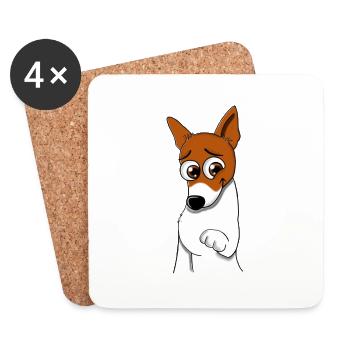 Jack Russel im Comicstyle Wolly Sheepling Gaming - Untersetzer (4er-Set) - Weiß - Vorne