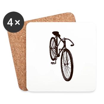 Bicyclette vélo - Dessous de verre (lot de 4) - blanc - Devant