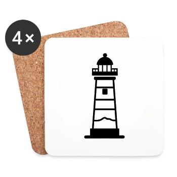 Phare - Dessous de verre (lot de 4) - blanc - Devant