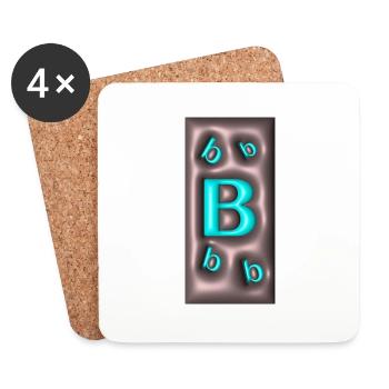 b - Untersetzer (4er-Set) - Weiß - Vorne