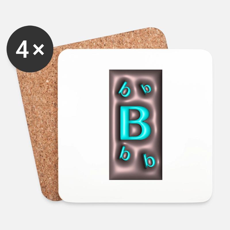 b - Untersetzer (4er-Set) - Weiß
