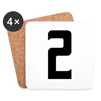 2 - Untersetzer (4er-Set) - Weiß - Vorne