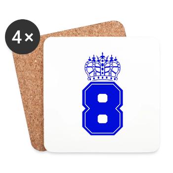 8 Couronne - Dessous de verre (lot de 4) - blanc - Devant