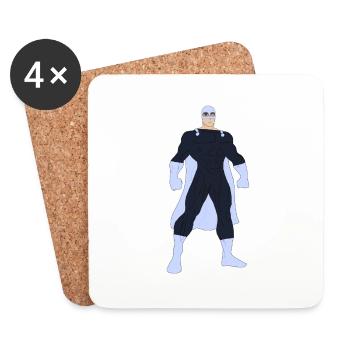 Be a Superhero! Be brave! - Coasters (set of 4) - white - Front